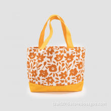 Orange Large Capacity Canvas Handbag